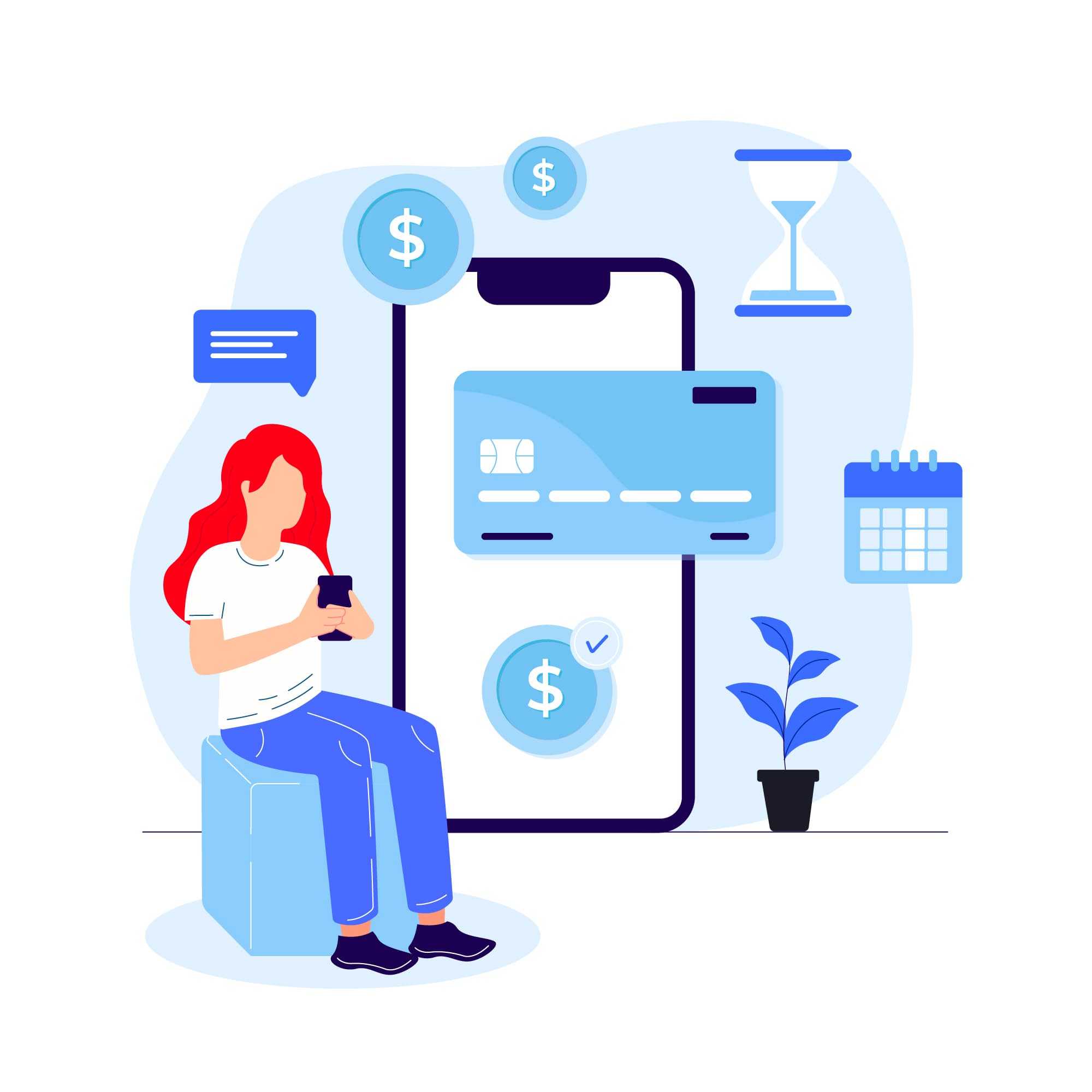 Illustration of digital payment